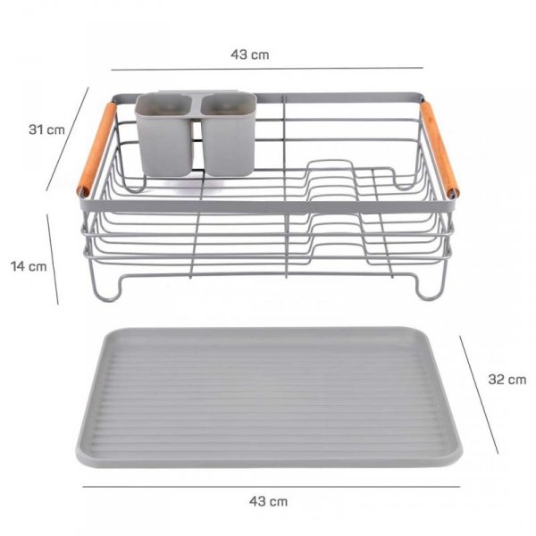 SUSZARKA DO NACZYŃ Z OCIEKACZEM I TACĄ E-8087