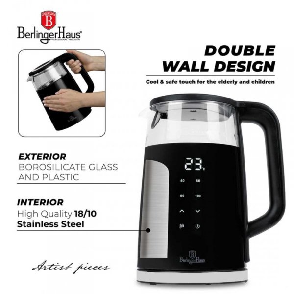CZAJNIK ELEKTRYCZNY 1,7L BERLINGER HAUS BH-9476 MATTE BLACK