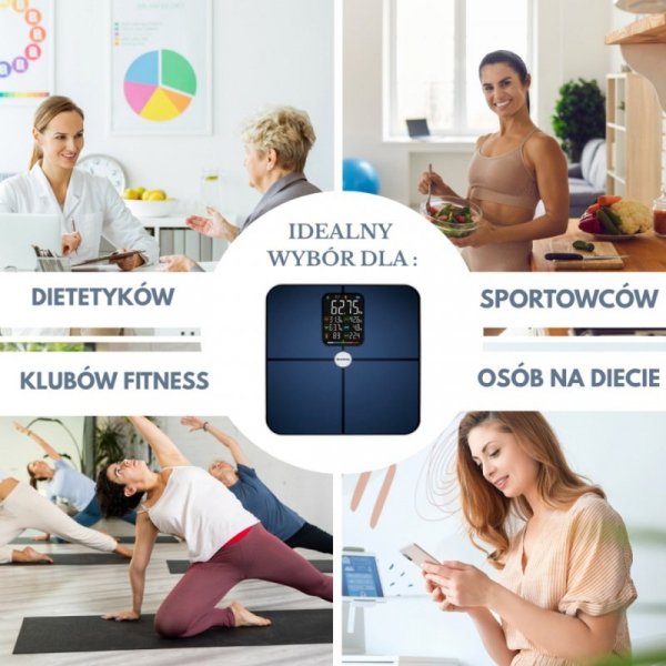 ANALITYCZNA WAGA ŁAZIENKOWA SMART IOS ANDROID KLAUSBERG KB-7940