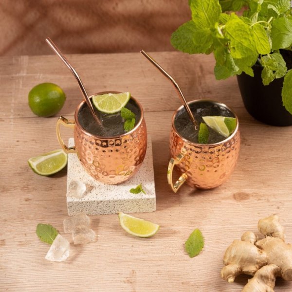 ZESTAW STALOWYCH KUBKÓW 500ml DO DRINKÓW MOSCOW MULE KINGHOFF KH-2000