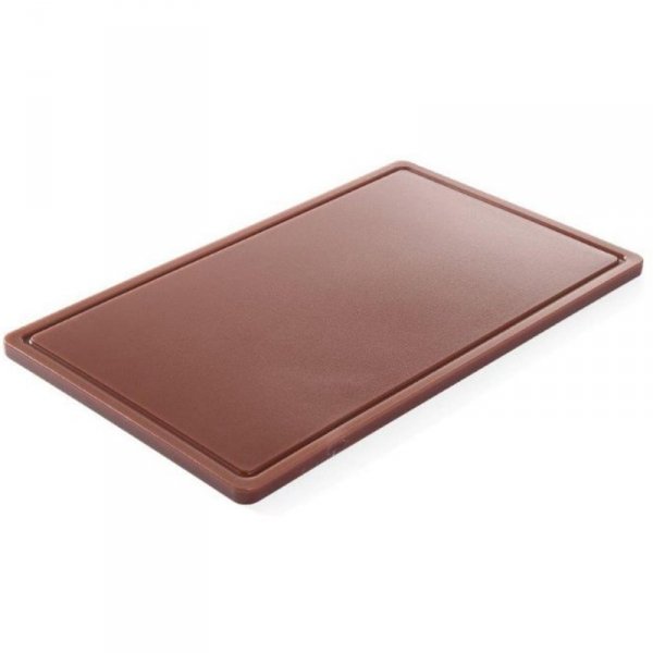 Deska do krojenia HACCP do mięsa wędlin GN 1/1 brązowa - Hendi 826041