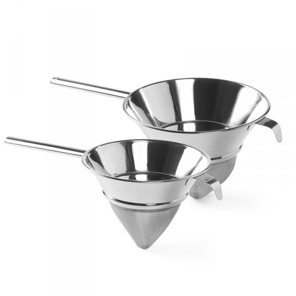 Sito chińskie stożkowe z gęstą siatką ze stali śr. 205mm - Hendi 647554