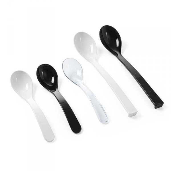 Łyżka do sałatek z tworzywa SAN do 80C biała dł. 335 mm - Hendi 564400