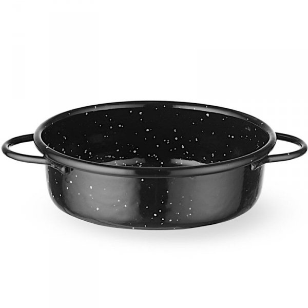 Patelnia emaliowana okrągła z uchwytami śr. 120x40 mm