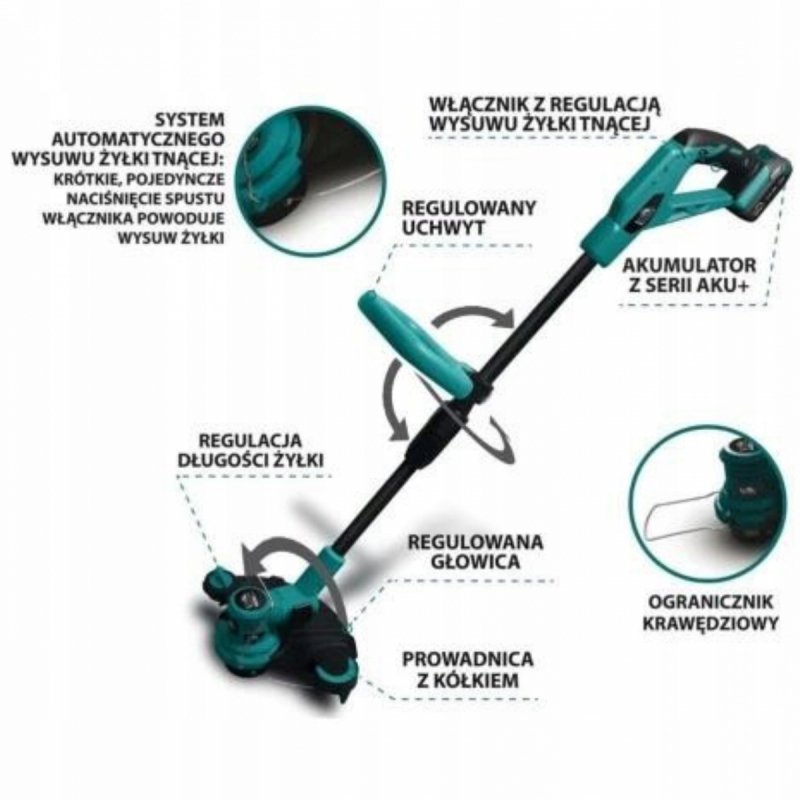 KOSA PODKASZARKA akumulatorowa 18V 120 cm 2,2 kg Vander