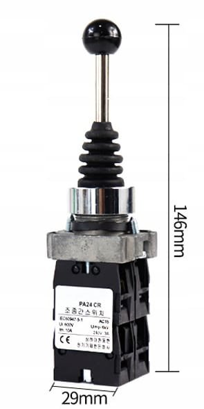 Manipulator Joystick elektryczny 4-POZYCJE FI-22mm BISTABILNY BLOKUJĄCY