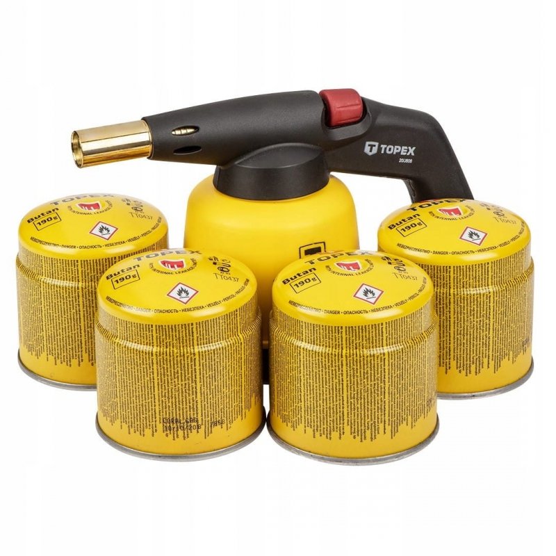 TOPEX 44E154 Lampa gazowa na naboje 190 g + 4 szt.