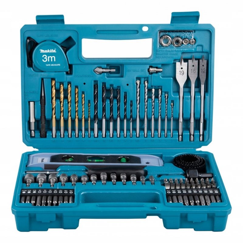 Zestaw osprzętu Makita bity wiertła 102 elementy E-10730