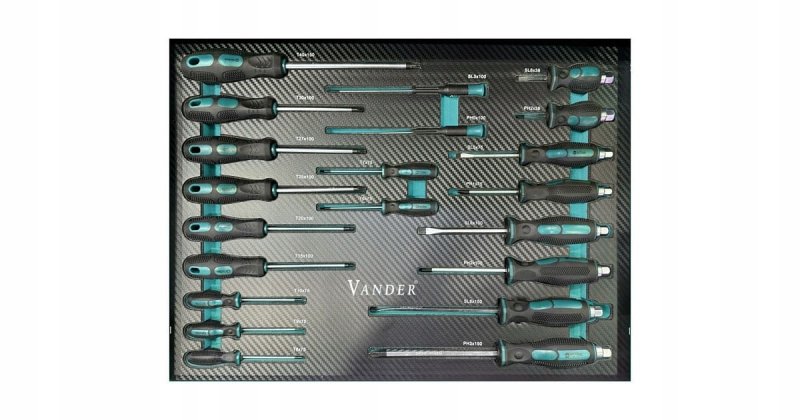 SZAFKA NARZĘDZIOWA WARSZTATOWA MOBILNA + NARZĘDZIA 258 ELEMENTÓW Vander