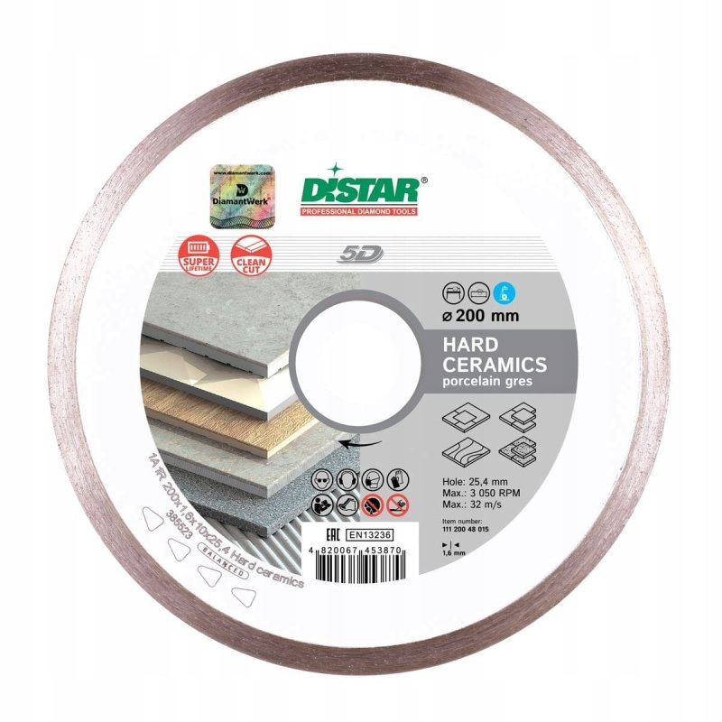 Tarcza DIAMENTOWA 230x1,6mm DISTAR HARD CERAMICS