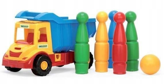 Wywrotka WADER Truck z Kręglami – Solidna i Edukacyjna Zabawa dla Malucha!