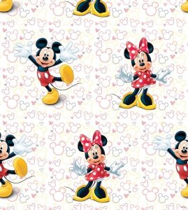 Tapeta Myszka Mini i Miki w rolce - Disney Minnie and Miki Mouse