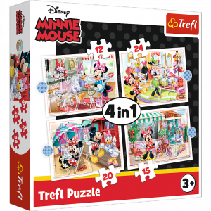 Puzzle 4w1 Myszka Mini 34355 TREFL Minnie Mouse