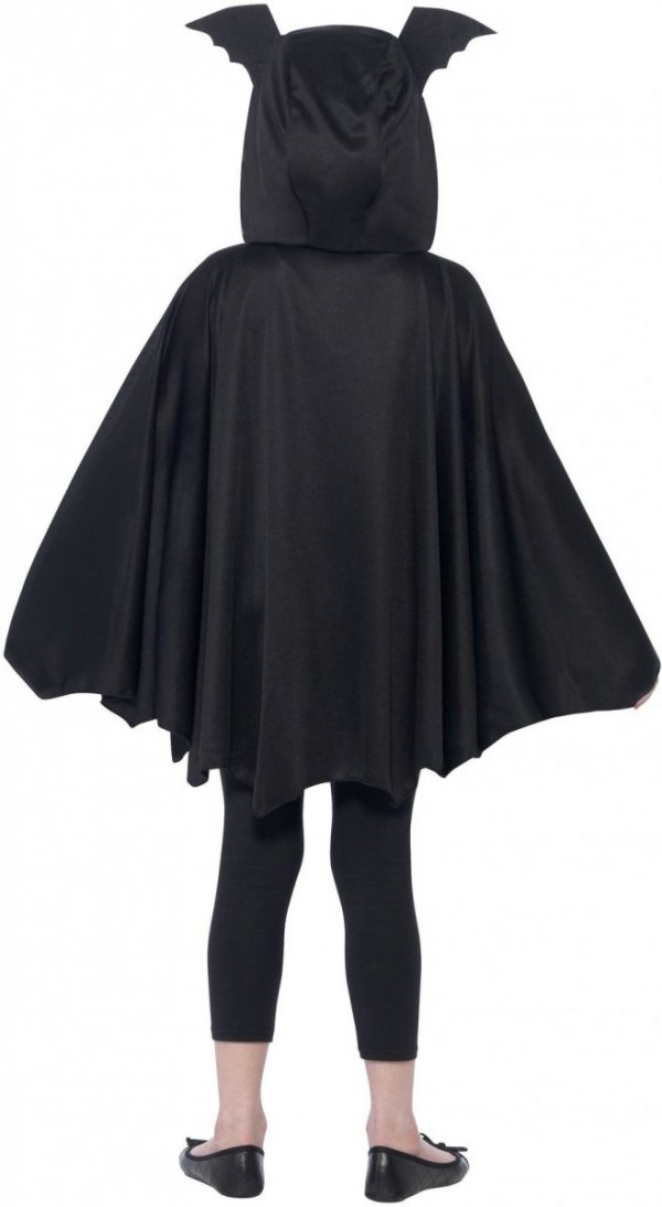 STRÓJ SKRZYDŁA NIETOPERZA CZARNA PELERYNA HALLOWEEN KIDS M/L
