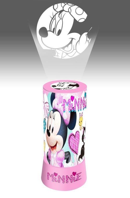 Lampka nocna z projektorem Disney Myszka Mini biurkowa Minnie Mouse
