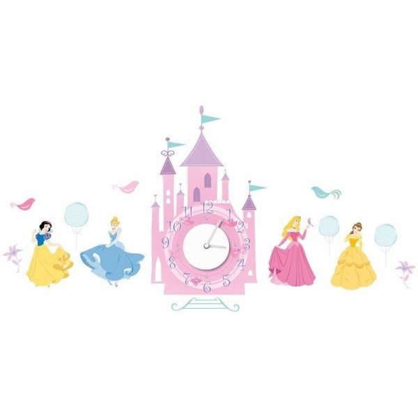 Zegar naklejka Princess Księżniczki Pałac