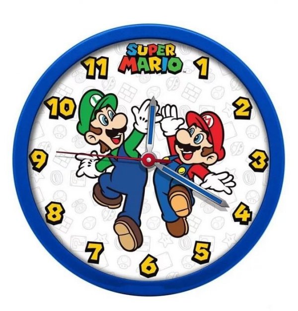 Zegar ścienny Super Mario wiszący