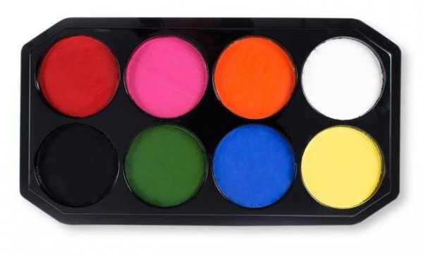 Zestaw farb do malowania twarzy SNAZAROO paleta 8 kolorów