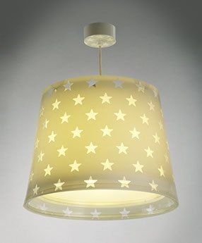 Lampa sufitowa zwis Szara w Gwiazdki