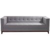 Elegancka kanapa sofa Sabine do salonu dla 3 osób w kolorze szarym