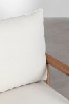 sofa dl 3 osób i stolik kawowy z drewna akacjowego zestaw mebli ogrodowych na taras Alvin