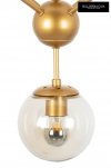 Złota lampa wisząca ASTERIO 15 złota / bursztynowa