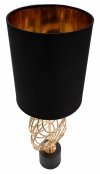 Lampa stołowa Fantasy złota z czarnym abażurem glamour do salonu 
