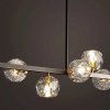 Lampa wisząca Wenecja żyrandol 12 kloszy black metalowo akrylowa LED do salonu