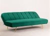 Rozkładana sofa 3 osobowa z aksamitu zieleń dżungli złote nogi