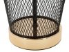 Lampa na stół do salonu Torre z metalu z materiałowym abażurem