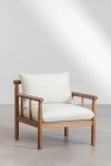 zestaw ogrodowy meble do ogrodu Alvin SKLUM komplet sofa, fotel i stolik z drewna akacjowego