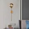 Lampa ścienna kinkiet na ścianę Royal Scepter z metalu i szkła do sypialni, salonu lub przedpokoju