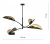 Designerska lampa LOTOS black gold 4