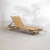 Ogrodowa leżanka bambusowa komfortowy leżak Lota na taras i basen