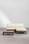 Modułowy Zestaw Ogrodowy Brown Sofa i Stolik Kawowy