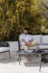 Meble ogrodowe w zestawie Ariza sofa, stolik i fotel ogrodowe meble komplet