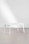 Stół jadalniany do salonu 150x90 cm biały drewno kauczukowe