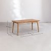 zestaw ogrodowy Terry stół rozkładany  (160-210x90 cm) + 6 krzeseł z drewna akacjowego brąz