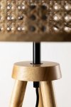 Podłogowa lampa na trójnogu Siri do salonu z abażurem