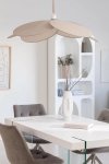 Lampa wisząca Omai z tkaniny orzech laskowy
