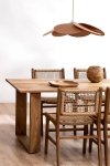 Lampa wisząca Omai z tkaniny mus terracotta