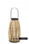 Lampion drewniano metalowy jasny średni M