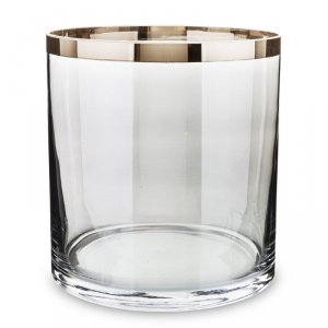 Transparentny szklany wazon pojemnik 21x20x20