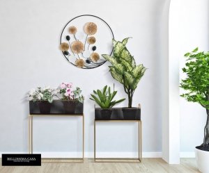Dwa eleganckie stylowe kwietniki ze zdejmowanym koszem na rośliny