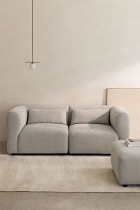 Modułowa Sofa Fogiel Dla Dwóch Osób w Kolorze Szarym