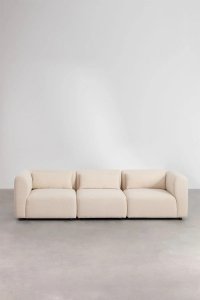Modułowa Sofa Fogiel Dla Trzech Osób w Kolorze Beżowym