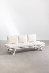 Sofa ogrodowa regulowana leżanka Chatura z aluminium różne kolory z poduszkami poliestrowymi na taras