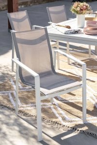 Krzesło ogrodowe Eika Import Beige/Białe/Gris Antracita