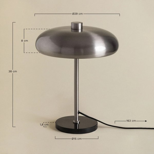 Stołowa metalowa lampa Gaia na stół do salonu lub na stolik nocny