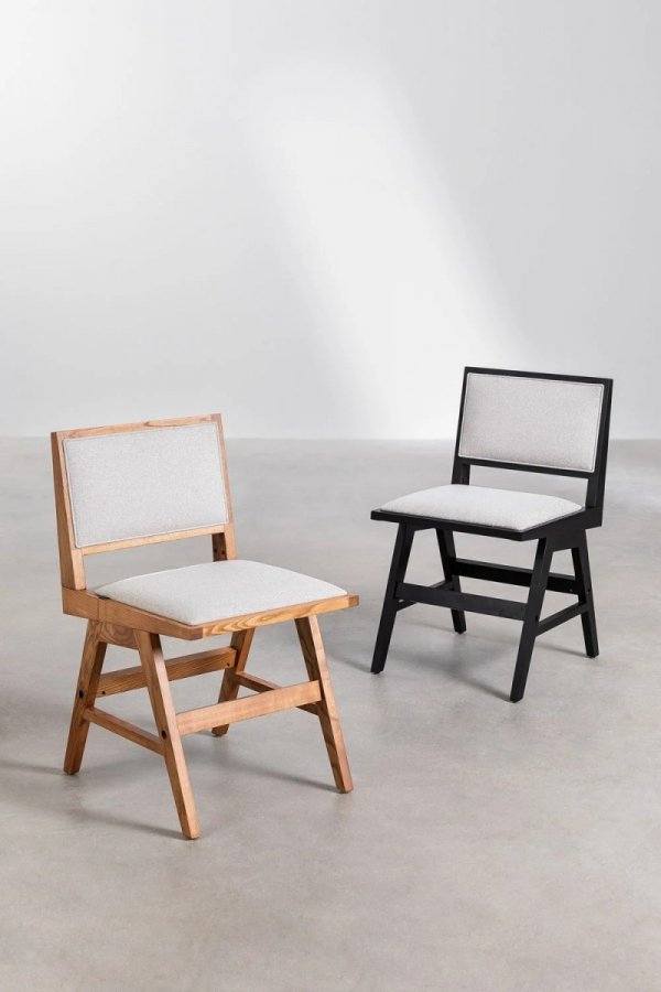 Dwa krzesła Lila  w zestawie drewno jesionowe kolor czarny